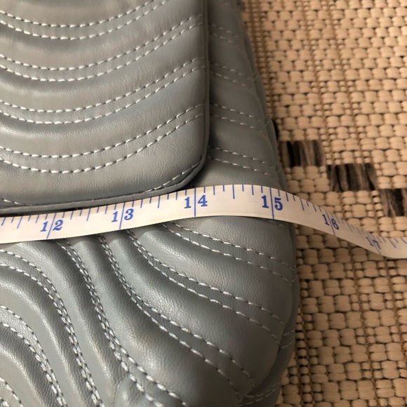 Betsy Johnson Powder Bluish Gray Quilted Purse - Picture 11 of 12